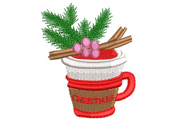 Review: Christmas Coffee Cup Embroidery Design