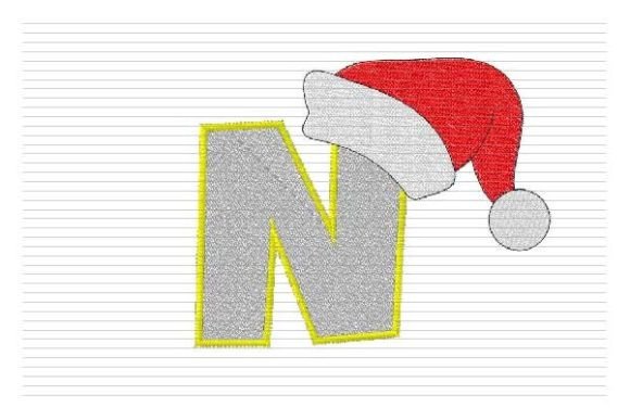Review: N Letter Christmas Alphabet Santa Hat Design