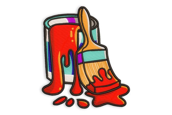 Reviewing Red Paint Brush and Can for Etsy Shops